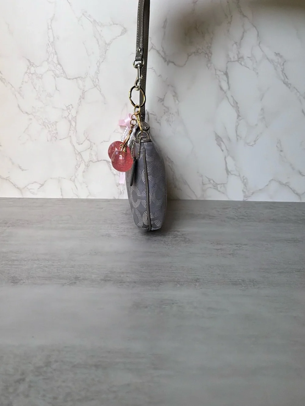 Grey Y2K Coach Mini Madison Shoulder Bag 🩰˚˖𓍢 🦢✧˚.🎀༘⋆